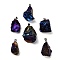 Electroplated Raw Natural Quartz Crystal Pendants, Nuggets Charms with Iron Findings, Platinum, Colorful, 31~42x18~35x8~33mm, Hole: 6.5x4.5mm