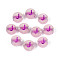 Luminous Frosted Acrylic Beads, Electroplated, Flat Round with Letter, Glow in the Dark, Letter J, 10x5mm, Hole: 2mm, about 1390pcs/500g