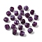 Opaque Acrylic Beads, Imitation Gemstone, Cube, Two Tone, Purple, 17x15.5x15.5mm, Hole: 3mm