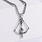 Stainless Steel Vintage Bow and Arrow Pendant Necklaces, Stainless Steel Color