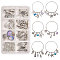 DIY Bangle Making, with Adjustable Iron Expandable Bangle, Alloy Pendants, Resin Pendants, Brass Jump Rings, Mixed Color, 2-1/2 inch(65mm), 1.5mm