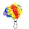 Nylon Dog Cosplay Curl Wig, Pet Headwear, with Fastener, Colorful, 250~270mm