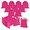 30Pcs Rectangle Velvet Drawstring Pouches, Candy Gift Bags Christmas Party Wedding Favors Bags, Camellia, 12x10cm