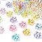 Transaparent Acrylic Beads, Plum, AB Color Plating, Mixed Color, 13.5x14.5x4.5mm, Hole: 1.8mm, about 1111pcs/500g