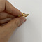 Brass Micro Pave Clear Cubic Zirconia Finger Rings, Real 14K Gold Plated, Letter H, Inner Diameter: 20mm