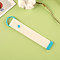 Alloy Polyester Keychains, Rectangle, with Spring Gate Rings, Deep Sky Blue, 194mm