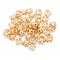 Brass Bead Cap, Cadmium Free & Nickel Free & Lead Free, Long-Lasting Plated, Flower, Multi-Petal, Real 18K Gold Plated, 10x9.5x2mm, Hole: 1mm