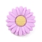 Food Grade Eco-Friendly Silicone Beads, Daisy, Plum, 19.5x7.5mm, Hole: 2mm