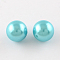 Round ABS Plastic Imitation Pearl Beads, Light Sky Blue, 20mm, Hole: 2mm, about 120pcs/500g