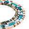 4 Strands 4 Style Handmade Polymer Clay Beads, Flat Round/Disc, Mixed Color, 6~7x3mm, Hole: 1.2mm, about 110pcs/strand, 15.55 inch(39.5cm), 1strand/style