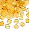 Opaque Acrylic Beads, Square, Faceted, Gold, 15.5x15.5x7.5mm, Hole: 1.4mm, about 327~454pcs/500g.