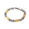 201 Stainless Steel Link Chain Bracelets, with 304 Stainless Steel Clasps, Golden & Stainless Steel Color, 8-1/4 inch(21cm)