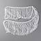 Polyester Tassel Fringe Trimming, White, 195x1mm, 9m/roll
