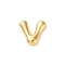 Brass Pendants, Real 18K Gold Plated, Letter V, 19x21.5x6.5mm, Hole: 3x2mm