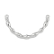 Brass Bamboo Stick Connector Charms, Cadmium Free & Nickel Free & Lead Free, Platinum, 52x25x4.8mm, Hole: 2.5mm