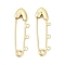 Brass Pave Cubic Zirconia Multi-Strand Links, Paper Clip Charms, Long-Lasting Plated, Lead Free & Cadmium Free, Rack Plating, Real 18K Gold Plated, 39x12x3.5mm, Hole: 1.5mm
