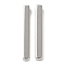 304 Stainless Steel Pendants, Rectangle Charm, Stainless Steel Color, 40x5x5mm, Hole: 4x3mm