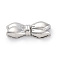Brass Magnetic Clasps, Lotus, Platinum, 18x6.5x4.5mm, Hole: 0.7x3mm