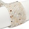 Natural Agate Beads Strands, Faceted, Round, Dyed & Heated, White, 3mm, Hole: 0.8mm, about 122pcs/strand, 14.49''(36.8cm)