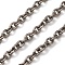 Titanium Cable Chains, Unwelded, with Spool, Raw(Unplated), 5.5x4x1mm