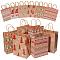 36Pcs 6 Styles Christmas Paper Shopping Bags with Handles, Rectangle Gift Storage Supplies, Mixed Shapes, 15x8x21cm, 6pcs/style