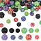 88Pcs 11 Style Resin Rhinestone Beads, with Acrylic Round Beads Inside, for Bubblegum Jewelry, Mixed Color, 14~20x12~18mm, Hole: 2~2.5mm