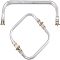 CHGCRAFT 2pcs 2 Style Metal Purse Frame Handle Kiss Clasp U-Shaped Aluminium Purse Closure for DIY Craft Bag Handbag Purse Making 3x6Inch 4x10inch