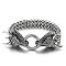 Deer Viking 304 Stainless Steel Wheat Chain Bracelets for Men, Alloy Clasp, Antique Silver, 8-1/4 inch(21cm)