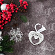 Creatcabin ali d'angelo ornamenti commemorativi decorazioni natalizie da appendere le tue ali erano pronte ma il mio cuore non era ciondolo a forma di cuore regalo di memoria per la perdita dei propri cari mamma papà decorazione natalizia PALLOY-WH0102-009-4