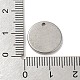 Pendentifs ronds plats texturés en acier inoxydable 304 STAS-G218-06P-3