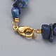 Bracelets en perles de lapis-lazuli naturel BJEW-JB04933-04-3