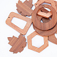 CHGCRAFT 10Pcs 5 Styles Autumn Theme Wood Pendants WOOD-CA0001-53-5