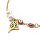 Ccb perle et émail mauvais œil bracelet de cheville perlé AJEW-C021-05G-3