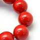 Baking Painted Pearlized Glass Pearl Round Bead Strands HY-Q003-6mm-55-3