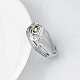 Elegante anillo de dedo de circonio cúbico de latón RJEW-BB20676-G-8-8