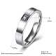 Regali di san valentino incisi amore infinito anelli di coppia in acciaio al titanio con zirconi cubici per donna RJEW-BB16457-8P-3