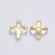 Perles de verre peintes par pulvérisation transparent GLAA-R211-06-C06-2