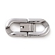 304 Stainless Steel Fold Over Clasps STAS-B029-05D-2