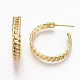 Brass Half Hoop Earrings KK-R117-054G-NF-3