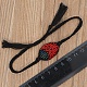 Braccialetto a maglie di scarabeo di semi di vetro BJEW-P269-17-4