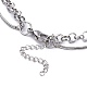 304 Stainless Steel Double Layer Necklaces NJEW-M181-16P-3
