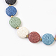 Natural Dye Lava Rock Beaded Necklaces NJEW-P233-01G-3