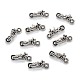 Brass Micro Pave Clear Cubic Zirconia Charms ZIRC-G170-19P-1