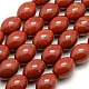 Oval Natural Red Jasper Beads Strands G-P062-06-1