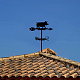 オランウータン鉄風向インジケーター  屋外の庭の風の測定ツールのための風見鶏  豚  220~225x358mm AJEW-WH0265-032-5