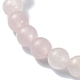 Natürliche runde Perlen-Stretch-Armbänder aus Rosenquarz BJEW-JB09881-06-4