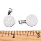 Flat Round with San Benito & Word 304 Stainless Steel Charms STAS-I036-03C-3