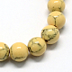 Chapelets de perles en turquoise synthétique teintée TURQ-R032-6mm-XSS12-2
