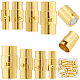 SUNNYCLUE 32Sets 4 Style Brass Locking Tube Magnetic Clasps KK-SC0002-88G-1