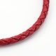 Braided Leather Cord Bracelet Making MAK-L018-05B-2